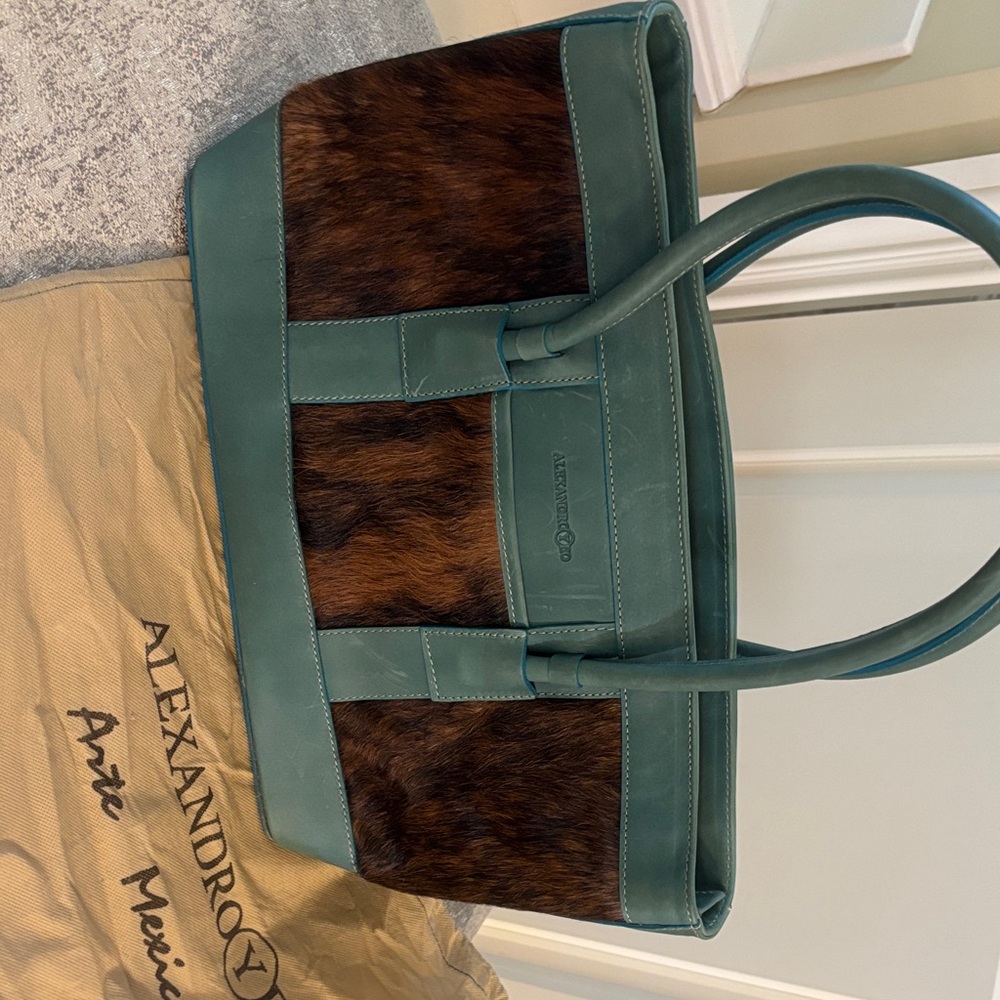 Green and Brown Tote Bag